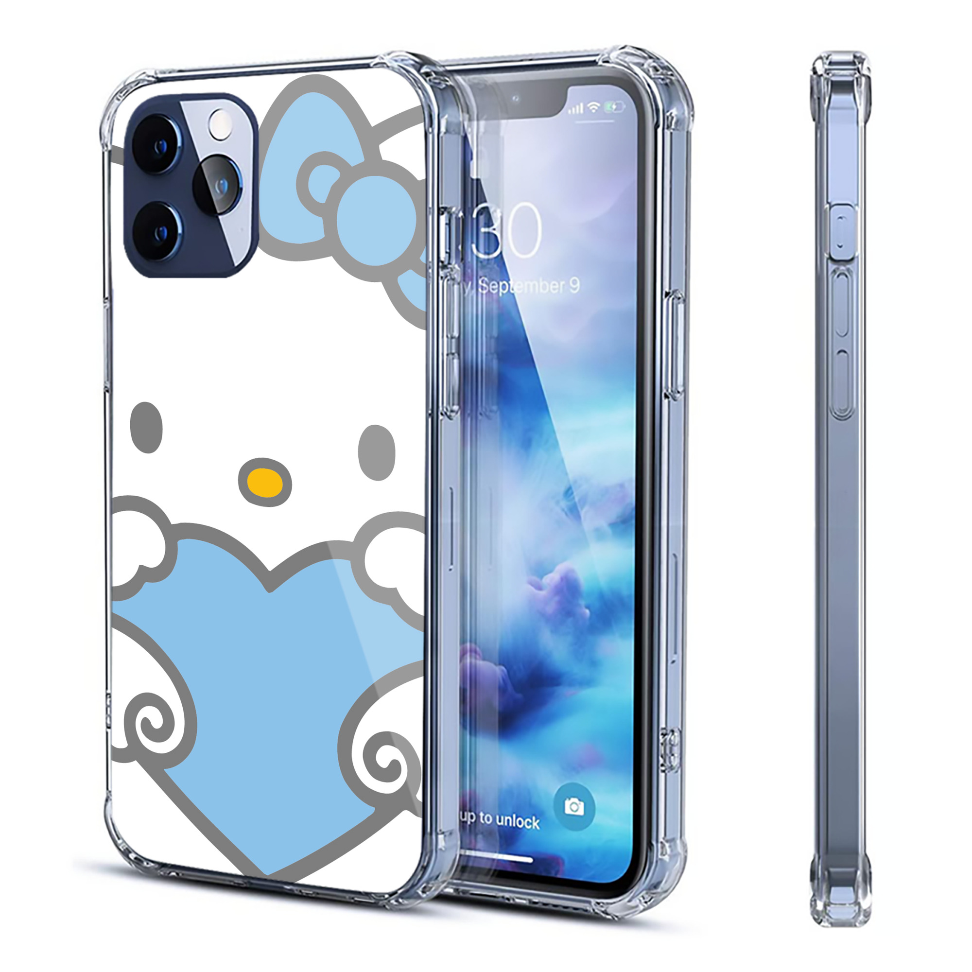 （画像用） Hello Kitty ハローキティ 【iPhone 12シリーズ対応】透明スマホケース（クリアソフトケース）
